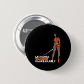 Leukemie Krijger Onbreekbaar Bloedkanker Bewustzij Ronde Button 5,7 Cm (Voorkant /achterkant)