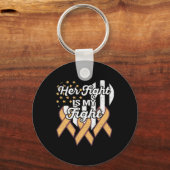 Leukemie Leukemie Bewustzijn Haar strijd is mijn s Sleutelhanger (Voorkant)