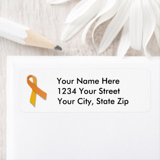 Leukemie lint adreslabel Etiket (Insitu)