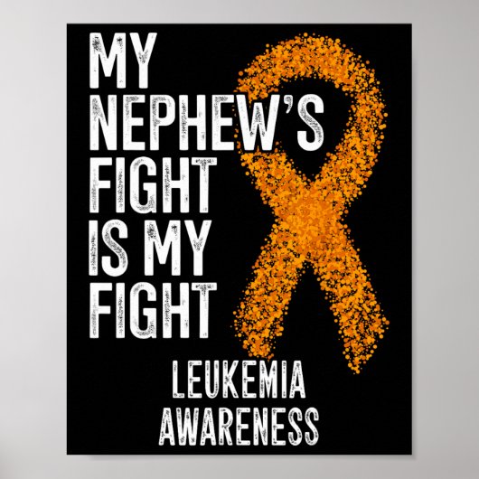 Leukemie Mijn neefje's gevecht is mijn gevecht teg Poster (Voorkant)