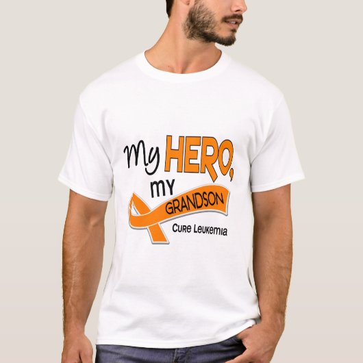 Leukemie MY HERO MY GRANDSON 42 T-shirt (Voorkant)