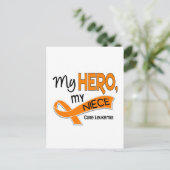Leukemie MY HERO MY NIECE 42 Briefkaart (Staand voorkant)