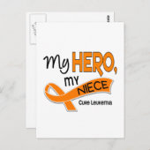 Leukemie MY HERO MY NIECE 42 Briefkaart (Voorkant / Achterkant)