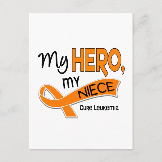 Leukemie MY HERO MY NIECE 42 Briefkaart (Voorkant)