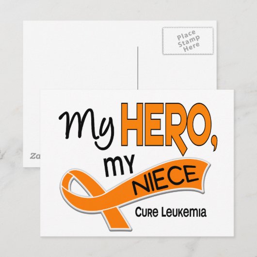 Leukemie MY HERO MY NIECE 42 Briefkaart (Voorkant / Achterkant)