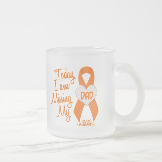 Leukemie Ontbrekend mijn vader 1 Matglas Koffiemok (Rechts)