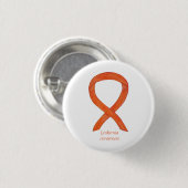 Leukemie Oranje bewustwording, lint aangepaste kun Ronde Button 3,2 Cm (Voorkant /achterkant)