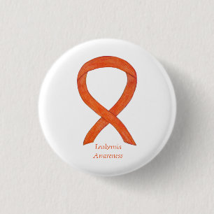 Leukemie Oranje bewustwording, lint aangepaste kun Ronde Button 3,2 Cm