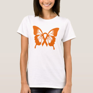 Leukemie Oranje Butterfly T-shirt