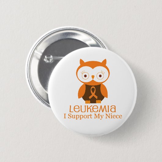 Leukemie Oranje Button (Voorkant /achterkant)