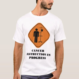 Leukemie Oranje kankervernietiging T-shirt