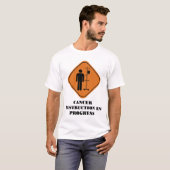 Leukemie Oranje kankervernietiging T-shirt (Voorkant volledig)
