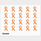 Leukemie Oranje lint 3 Ronde Sticker (Vel)
