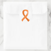 Leukemie Oranje lint 3 Ronde Sticker (Tas)