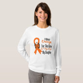 Leukemie Oranje Ribbon Hero Mijn dochter T-shirt (Voorkant volledig)