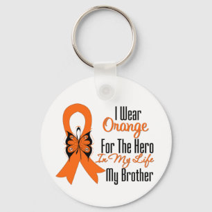 Leukemie Oranje Ribbon Hero My Brother Sleutelhanger