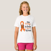 Leukemie Oranje Ribbon Hero My Brother T-shirt (Voorkant volledig)