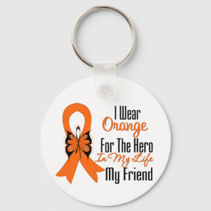 Leukemie Oranje Ribbon Hero My Friend Sleutelhanger