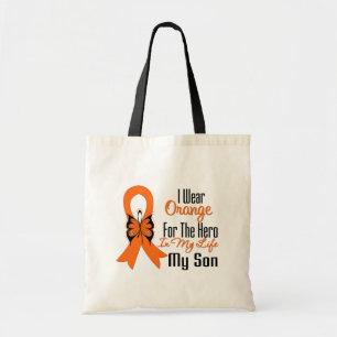 Leukemie Oranje Ribbon Hero My Son Tote Bag