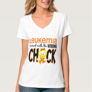 Leukemie overkomt met de verkeerde meid t-shirt