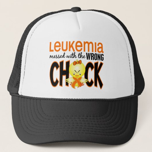 Leukemie overkomt met de verkeerde meid trucker pet (Voorkant)