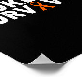 Leukemie overlevende - Awareness Month Oranje lint Poster (Hoek)