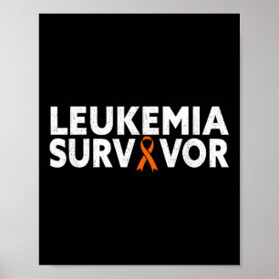 Leukemie overlevende - Awareness Month Oranje lint Poster