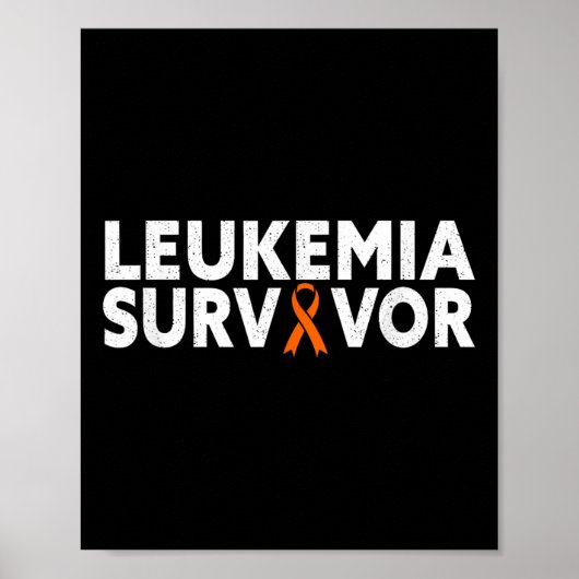 Leukemie overlevende - Awareness Month Oranje lint Poster (Voorkant)