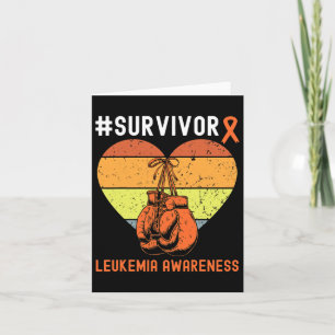 Leukemie Overlevende bloed Kanker Aandacht Retro Kaart