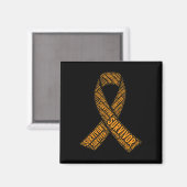 Leukemie Overlevende bloedkanker Word Art Magneet (Voorkant / Achterkant)