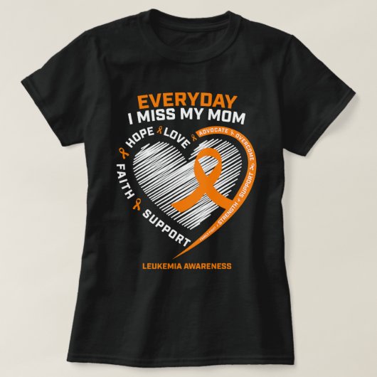 Leukemie Overlevende Herinnering Moeder Loving Mem T-shirt (Design voorkant)