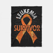 Leukemie overlevende Oranje lintkanker Leukemie Aw Fleece Deken (Voorkant)
