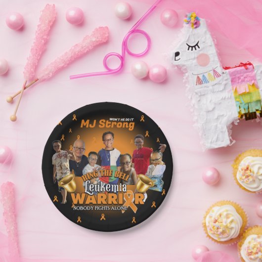 Leukemie Overlevende viering Borden Klok Ringen Papieren Bordje (Feest)