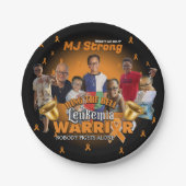 Leukemie Overlevende viering Borden Klok Ringen Papieren Bordje (Voorkant)