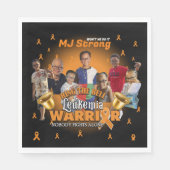 Leukemie Overlevende viering Borden Klok Ringen Servet (Voorkant)