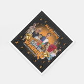 Leukemie Overlevende viering Borden Klok Ringen Servet (Hoek)