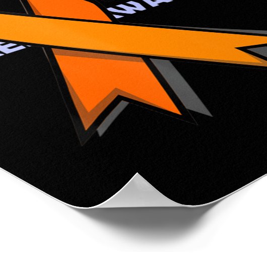 Leukemie Ribavirine Leukemie Bewustheid Poster (Hoek)