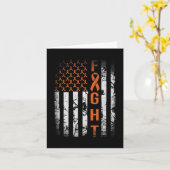 Leukemie Ribbon Fight American Flag Leukemia AWare Kaart (Gele Bloem)