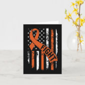 Leukemie Ribbon Fight American Flag Leukemia AWare Kaart (Gele Bloem)