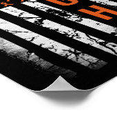 Leukemie Ribbon Fight American Flag Leukemia AWare Poster (Hoek)