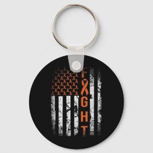 Leukemie Ribbon Fight American Flag Leukemia AWare Sleutelhanger