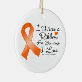 Leukemie Ribbon iemand waar ik van hou Keramisch Ornament (Rechts)