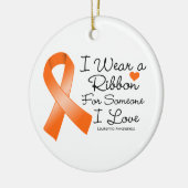 Leukemie Ribbon iemand waar ik van hou Keramisch Ornament (Links)
