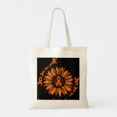 Leukemie Shirt Sinaasappel Zonnebloem H Tote Bag (Achterkant)