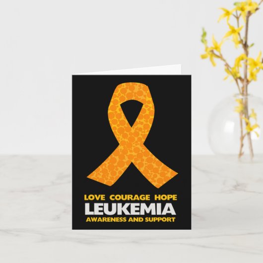 Leukemie Sinaasappel lint Kaart (Gele Bloem)