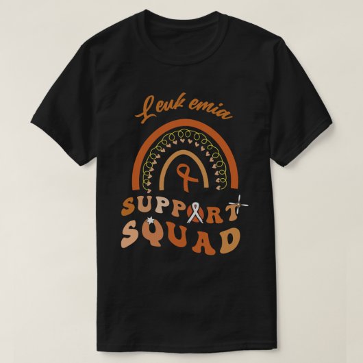 Leukemie Squad ondersteuning voor Leukemie Awarene T-shirt (Design voorkant)