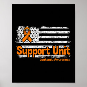 Leukemie Steun Eenheid Vlag Bloedkanker Leukemie A Poster