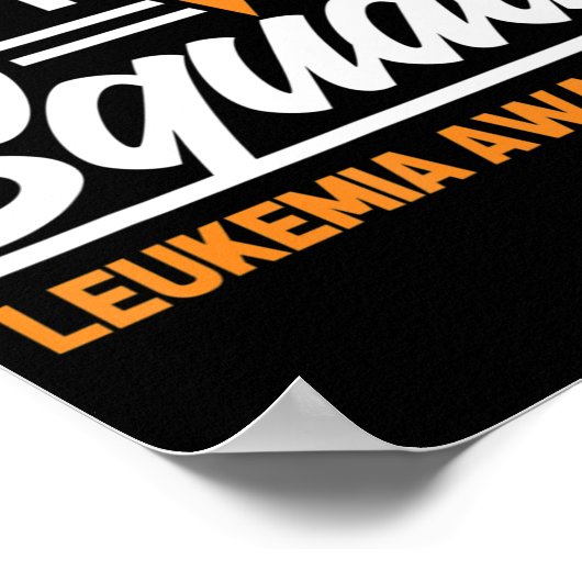 Leukemie steunplein leukemie kanker Awa Poster (Hoek)