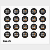 Leukemie steunplein leukemie kanker Awa Ronde Sticker (Vel)