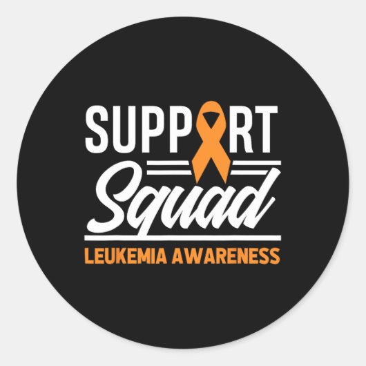 Leukemie steunplein leukemie kanker Awa Ronde Sticker (Voorkant)